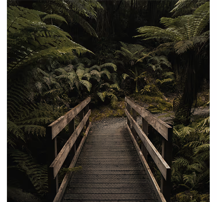 Rollo wohnzimmer brücke in den wald natur - TenStickers