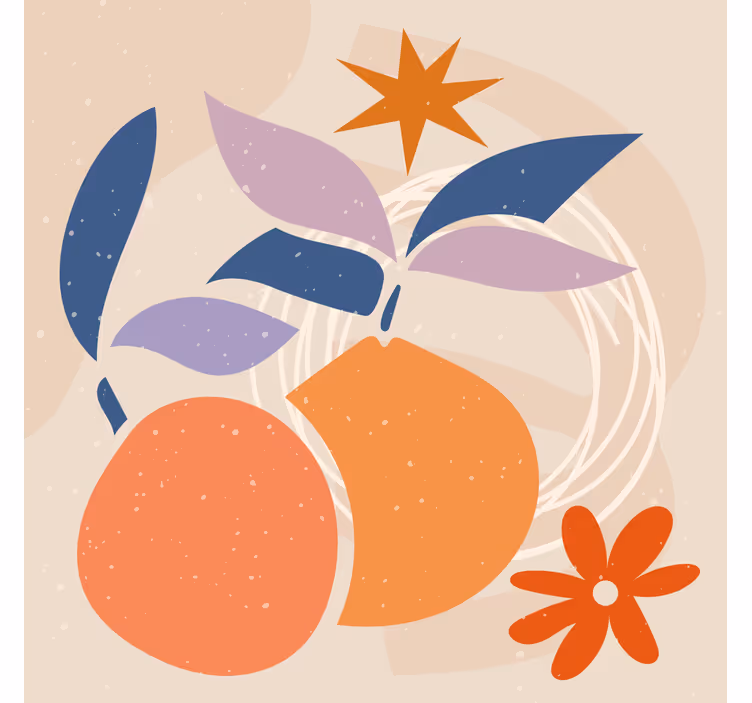Rollo wohnzimmer im minimalistischen fruchtdesign - TenStickers