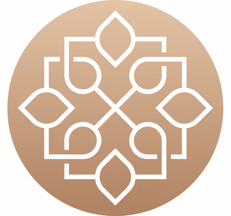 Rollo fenster beige mit einfachem geometrischen mandala - TenStickers