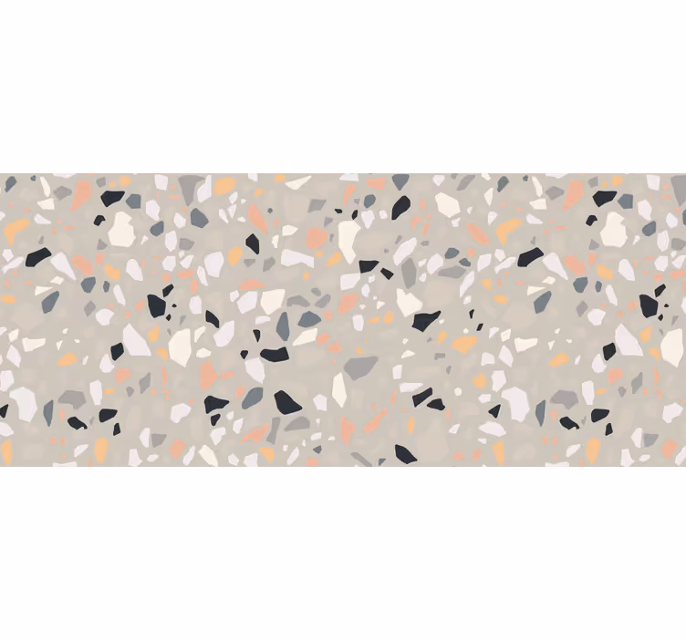 Rollo fenster beige mit beige terrazzo muster - TenStickers