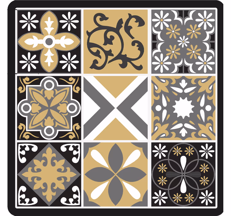 Rollo fenster schlafzimmer mit gold und silber patches - TenStickers
