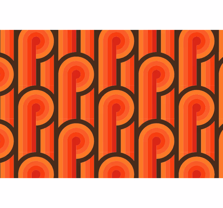 Rollo fenster schlafzimmer in 70er jahre orange knoten - TenStickers