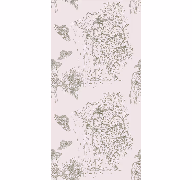 Rollo fenster vintage landliche ernteszene - TenStickers