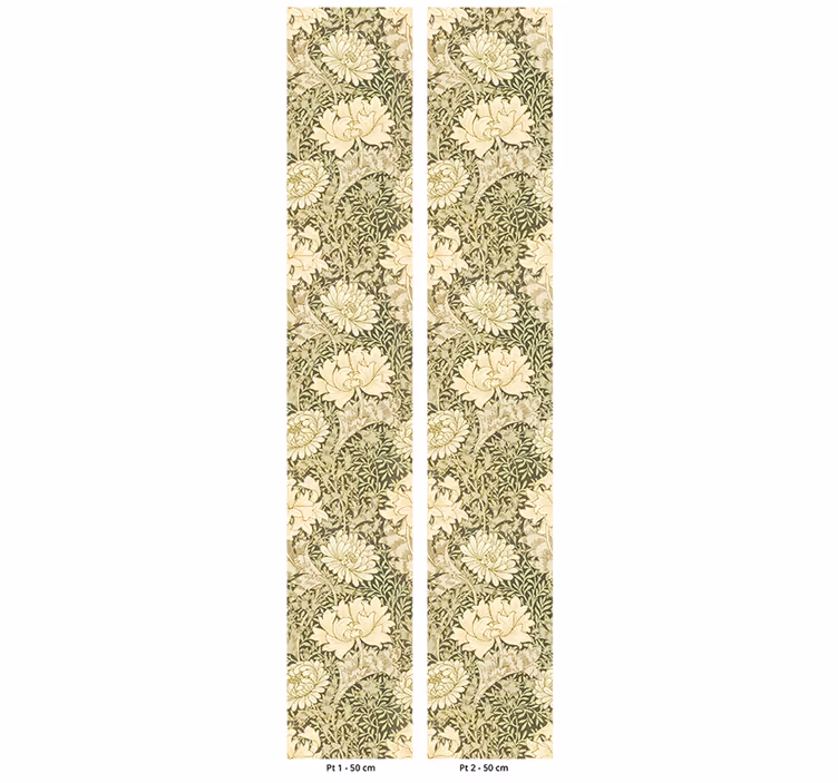Rollo fenster vintage mit jugendstil chrysanthemen - TenStickers