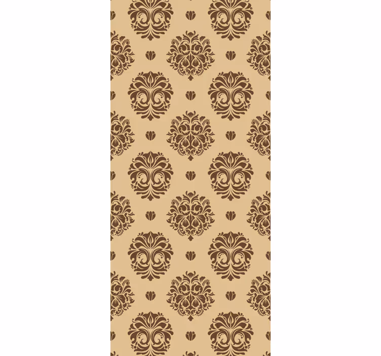 Rollo fenster vintage beige damask stil - TenStickers
