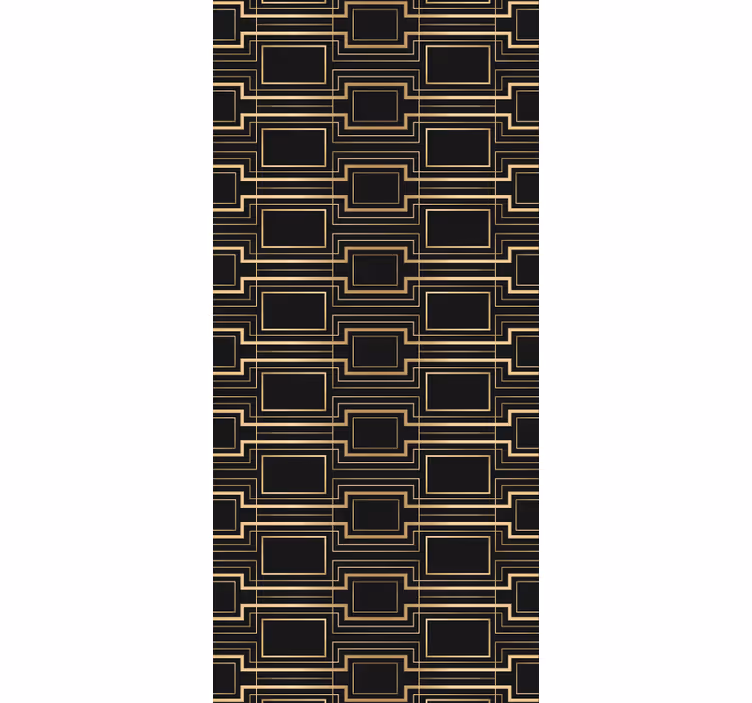 Rollo fenster vintage mit goldenen rahmenmuster - TenStickers