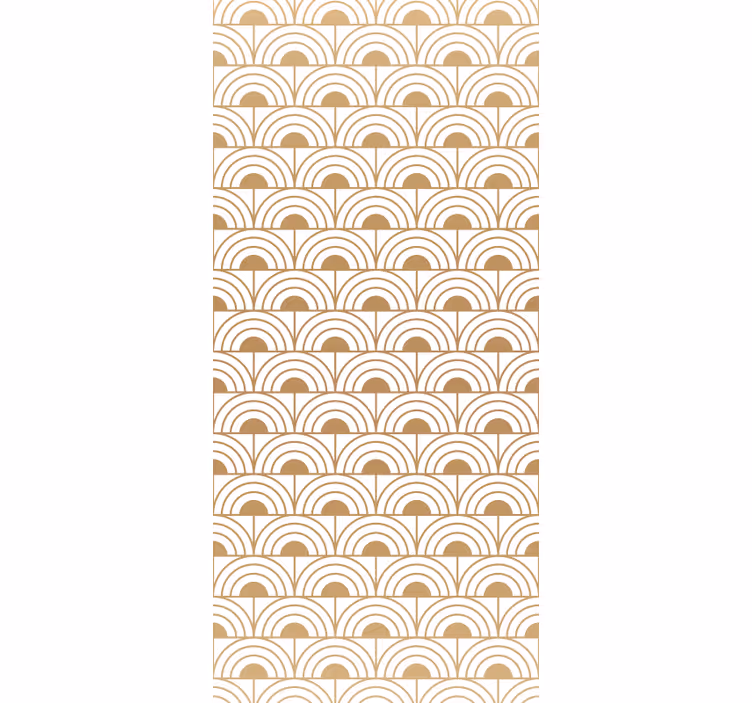 Rollo fenster vintage mit goldgradientem bogenmuster - TenStickers