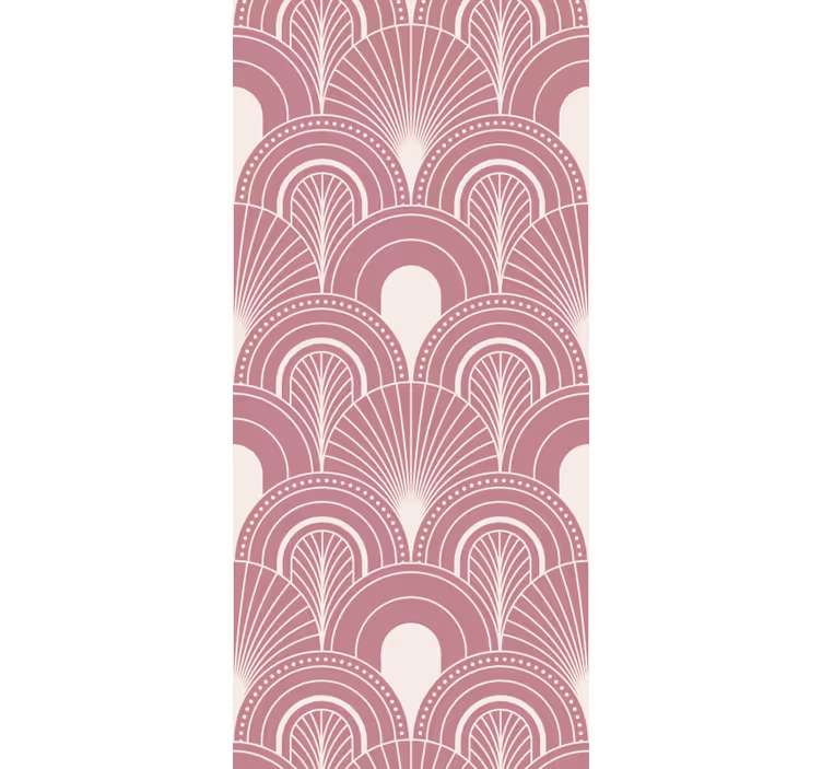 Rollo fenster vintage im roségold bogen-dekor - TenStickers