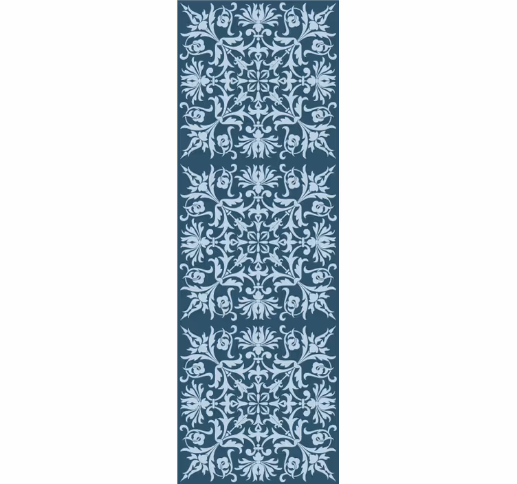Rollo fenster vintage mit blauen blumen im landhausstil - TenStickers