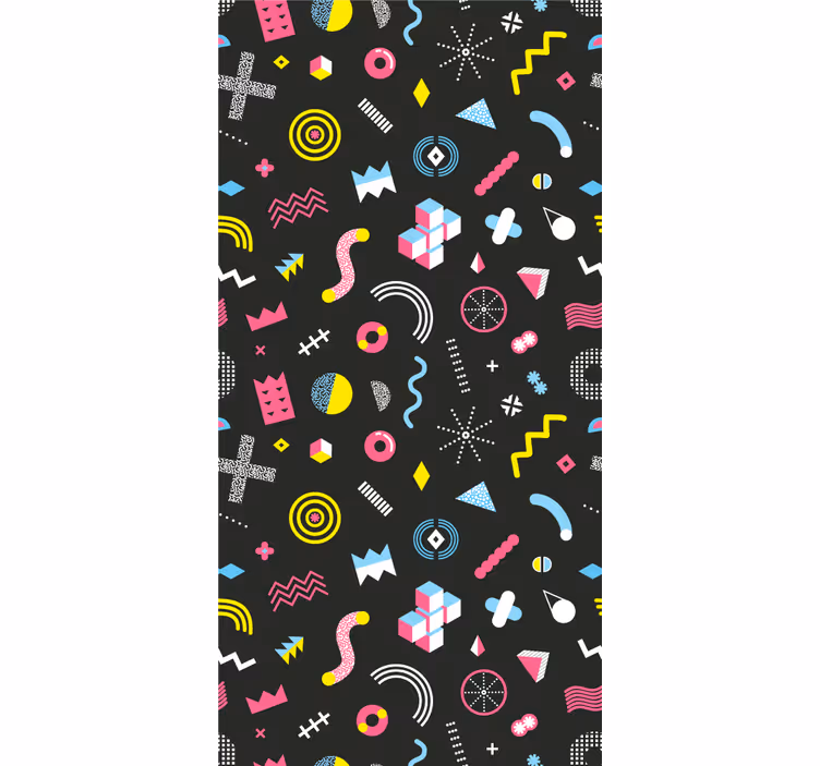 Rollo fenster vintage mit buntem geometrischem muster - TenStickers