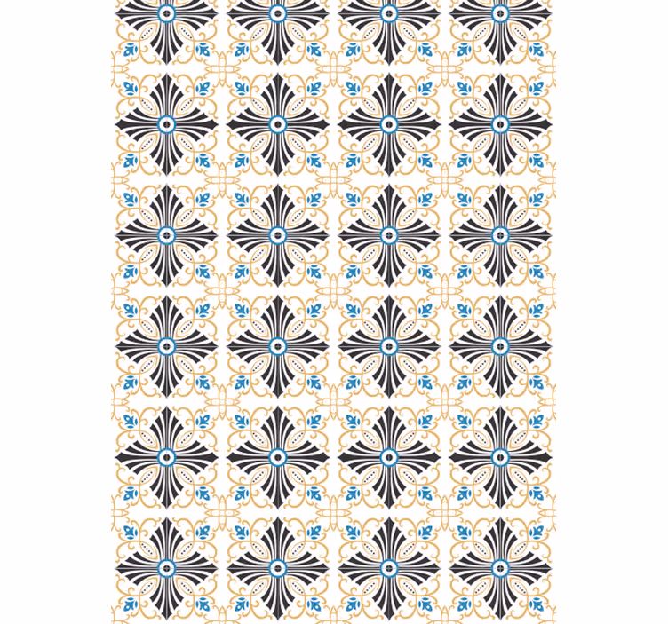 Rollo fenster vintage mit vintage kreuzspiraldesign - TenStickers