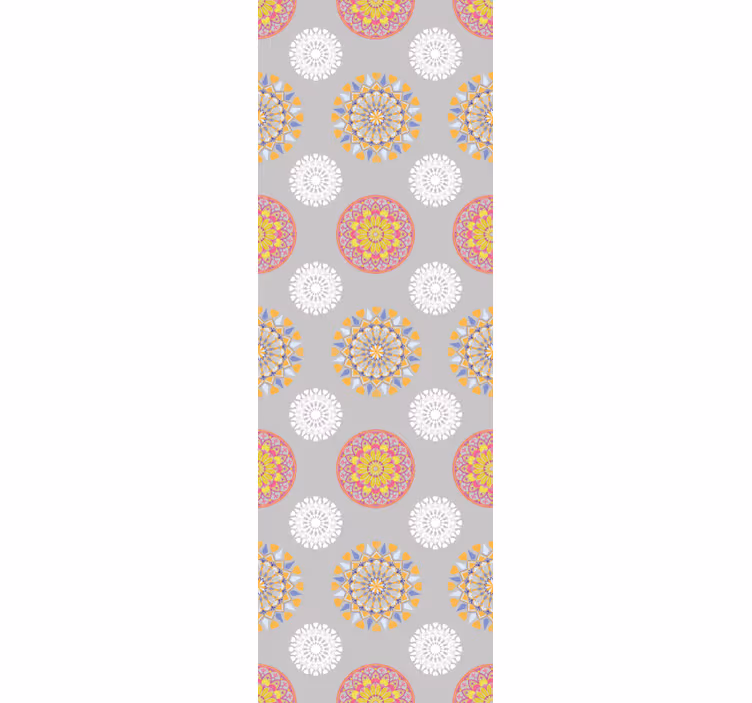 Rollo fenster vintage mit leuchtenden mandala-kreisen - TenStickers