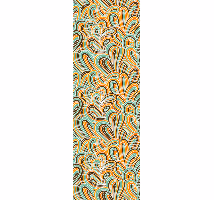 Rollo fenster vintage farbenfrohe wellen - TenStickers