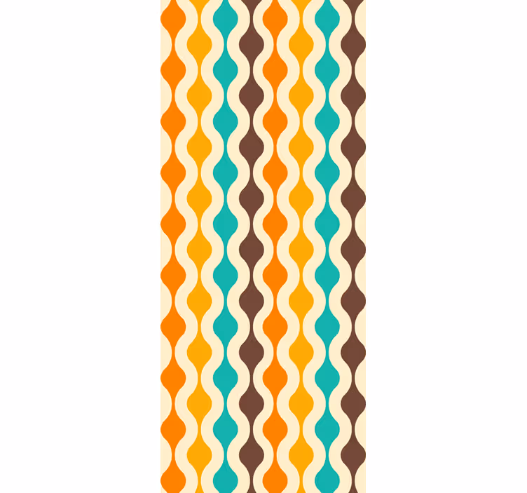 Rollo fenster vintage wellen im retro-stil - TenStickers