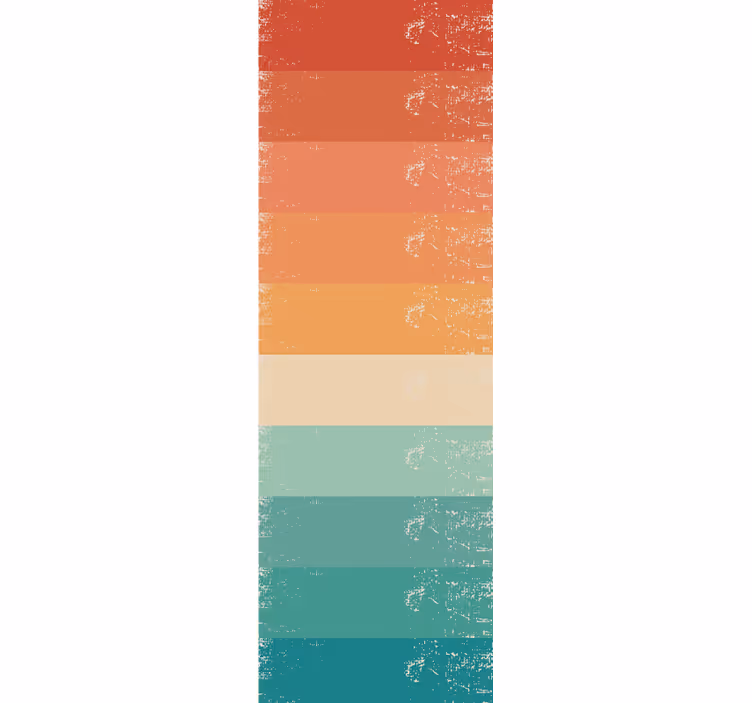 Rollo fenster vintage retro gestreift regenbogen - TenStickers