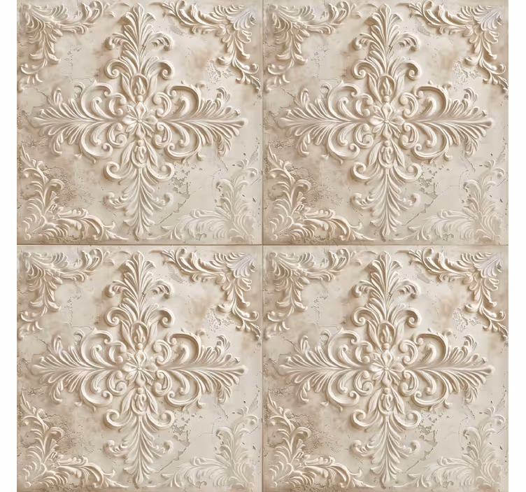 Rollo fenster vintage beige fliesen - TenStickers