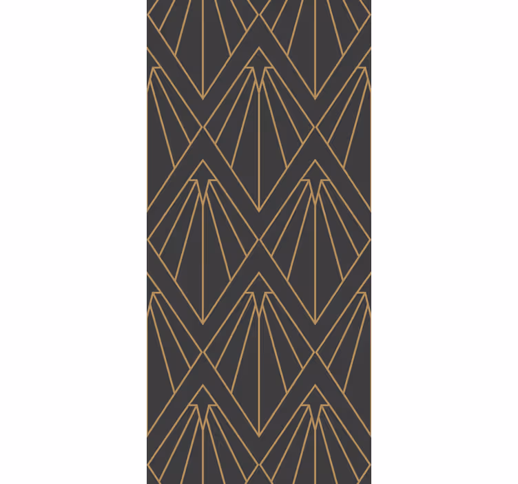 Rollo fenster vintage im stil von gold diamanten und linien - TenStickers