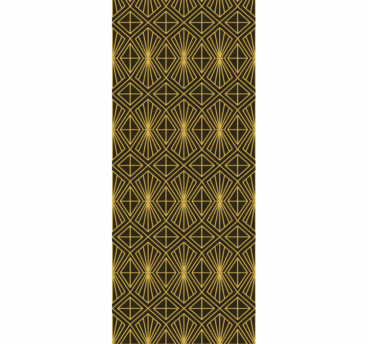 Rollo fenster vintage geometrisches art deco muster gold - TenStickers