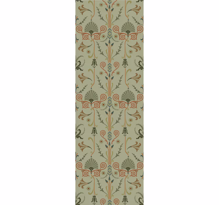 Rollo fenster vintage grünes klassisches blumenmuster - TenStickers