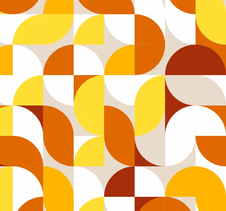 Rollo fenster vintage im orangen und gelben stil - TenStickers