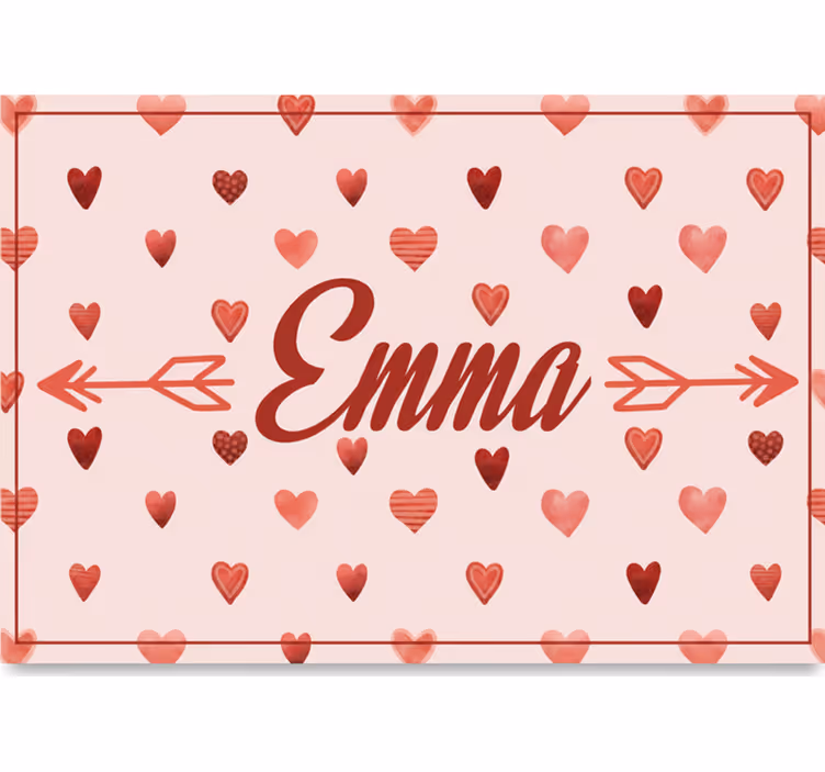 Rollo fenster rosa mit personalisiertem herzmuster - TenStickers