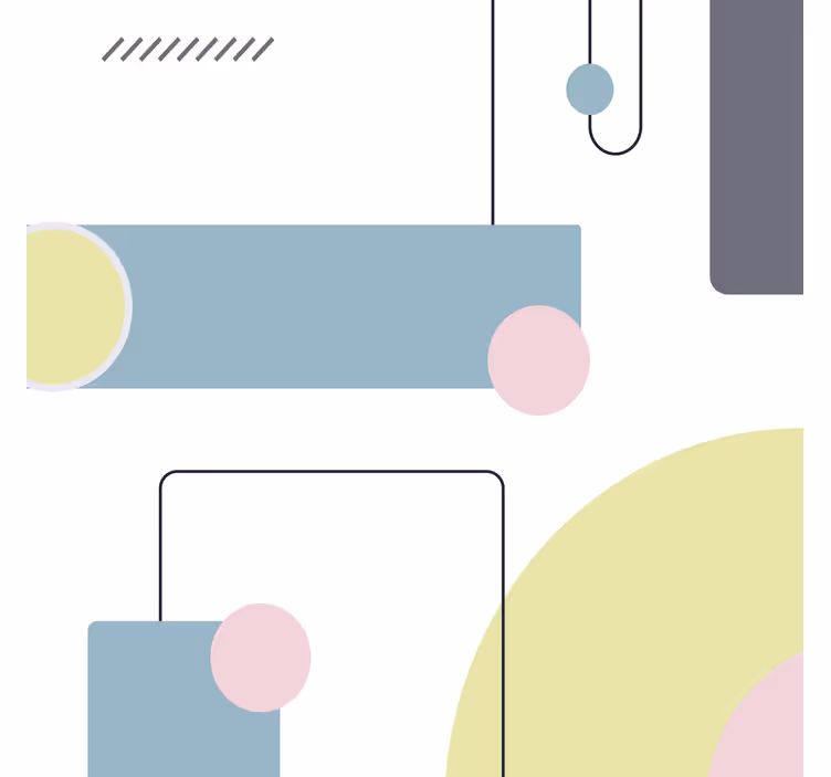 Rollo wohnzimmer mit pastellfarbenem geometrischen muster - TenStickers