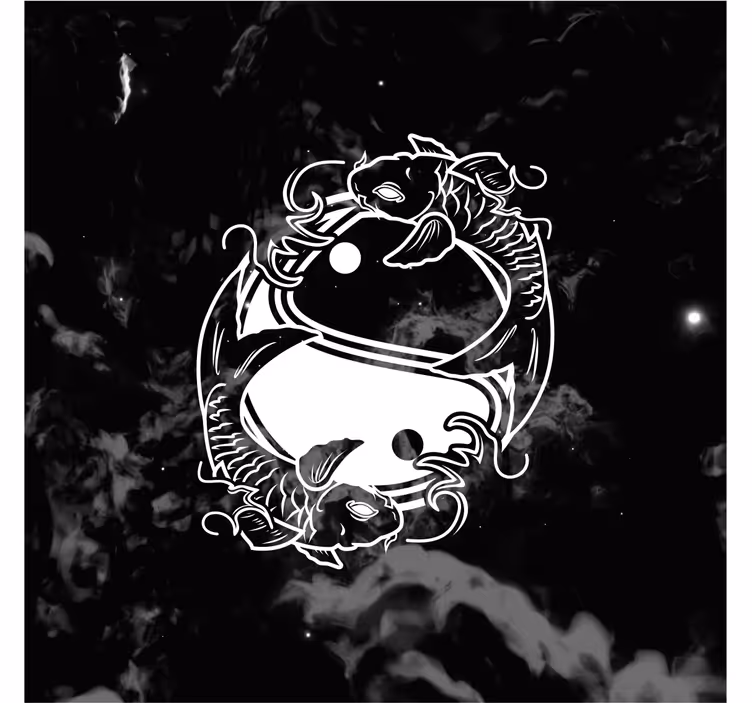 Rollo wohnzimmer yin yang ausgleichsfisch - TenStickers
