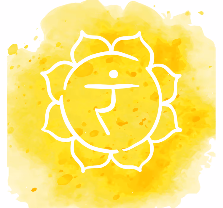 Rollo wohnzimmer mit solarplexus chakra symbol - TenStickers