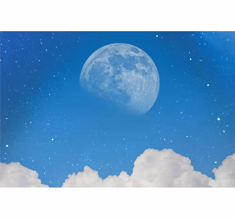 Rollo wohnzimmer mit blick auf den kleinen mond - TenStickers