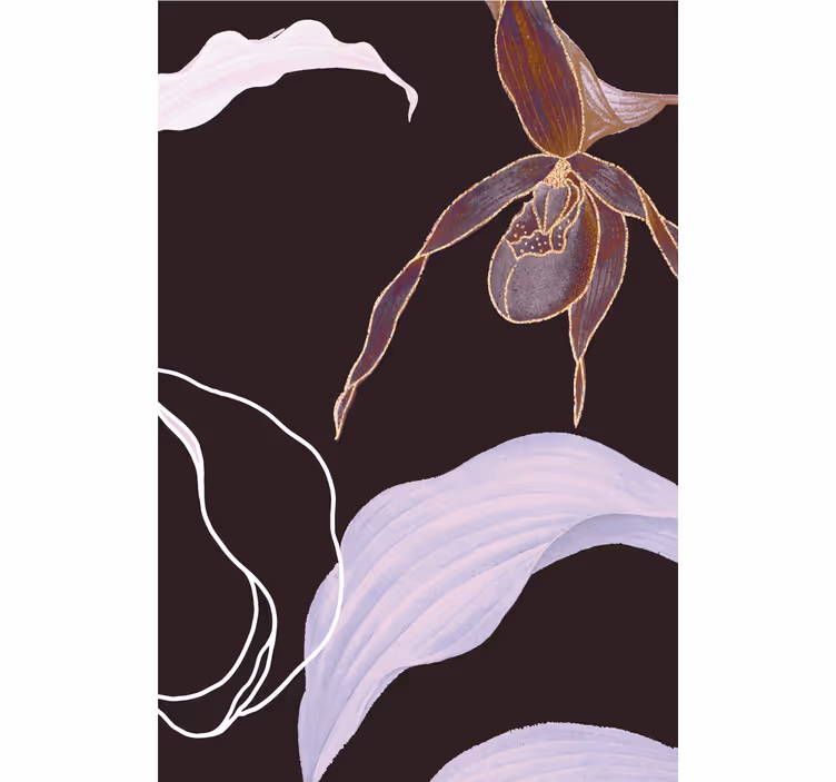 Rollo wohnzimmer im afrikanischen stil mit lila orchidee - TenStickers