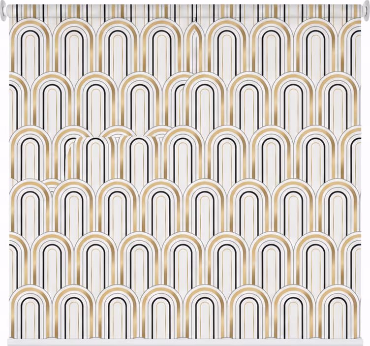 Rollo wohnzimmer mit geometrischen art deco figuren - TenStickers