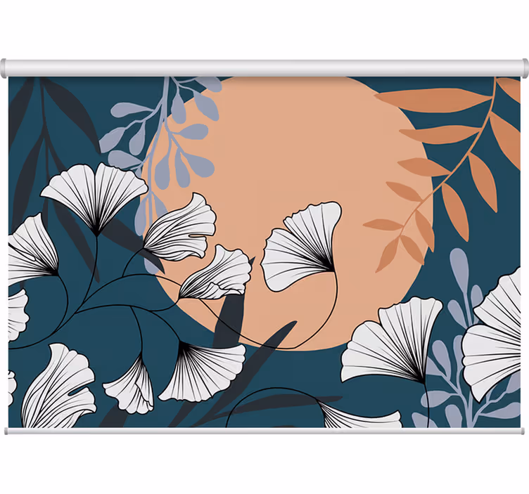 Rollo wohnzimmer glamour stil ginkgo bunte variation - TenStickers