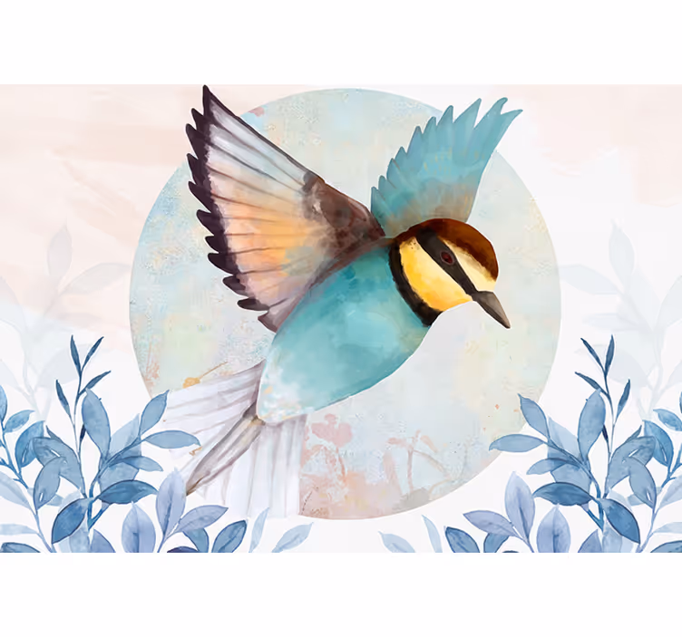 Rollo wohnzimmer im glamourösen vogel-design - TenStickers