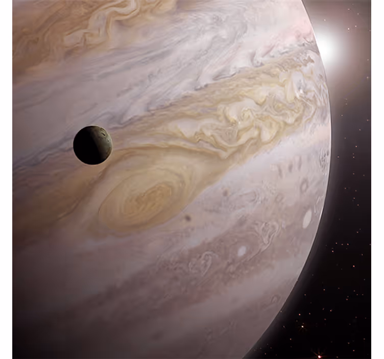 Rollo wohnzimmer mit zwei beigen planeten design - TenStickers