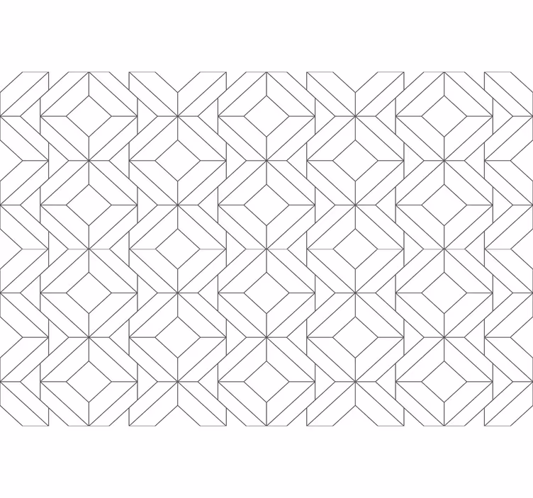 Rollo fenster weiß mit weißem japandi geometrischem muster - TenStickers
