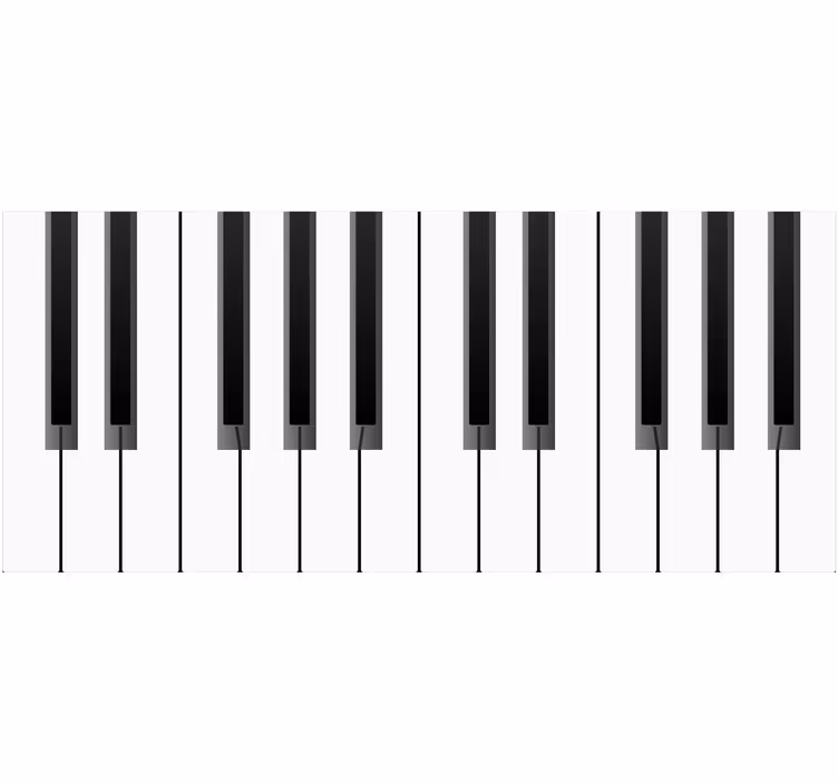 Rollo fenster weiß großes klavier - TenStickers