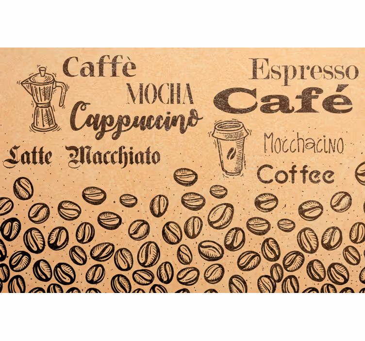 Rollo fenster beige für liebhaber italienischen kaffees - TenStickers