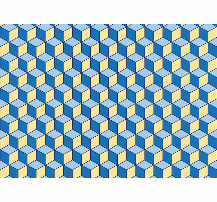 Rollo fenster schlafzimmer mit 3d effekt blaue würfel - TenStickers