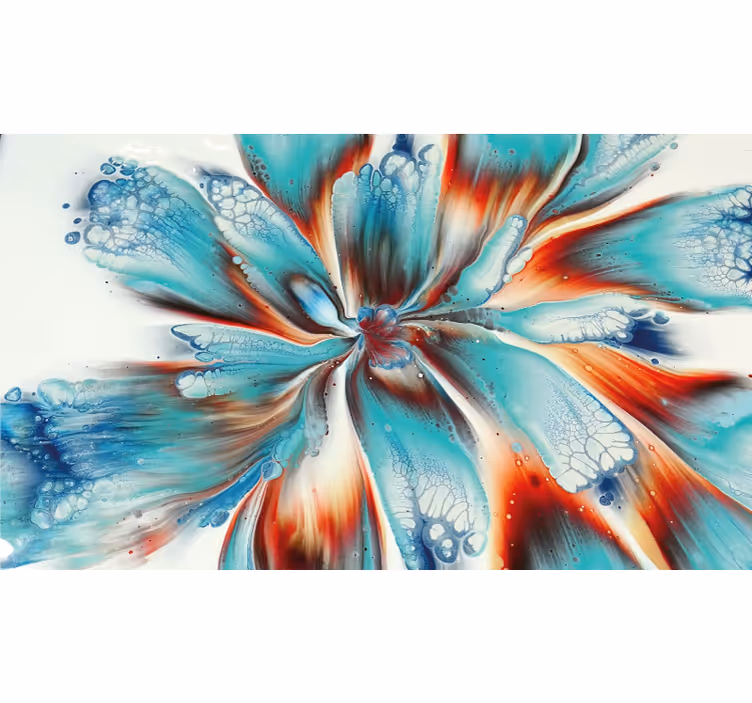 Rollo fenster schlafzimmer moderne bunte blumenkunst - TenStickers