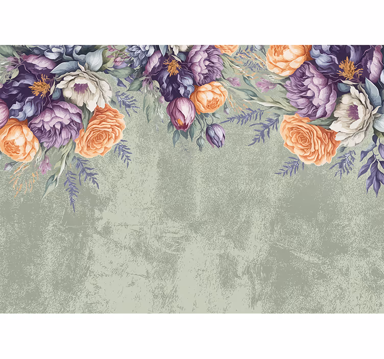 Rollo fenster schlafzimmer im vintage blumenmuster - TenStickers