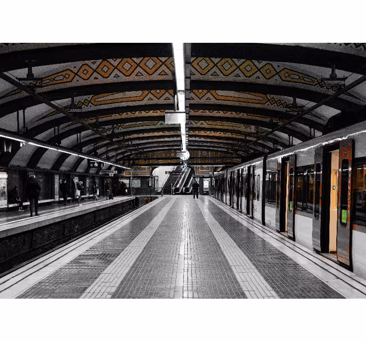 Rollo fenster schlafzimmer metrostation 3d - TenStickers