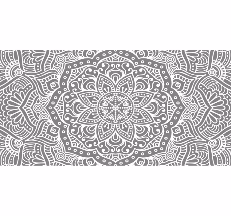 Rollo fenster grau elegant mandala - TenStickers