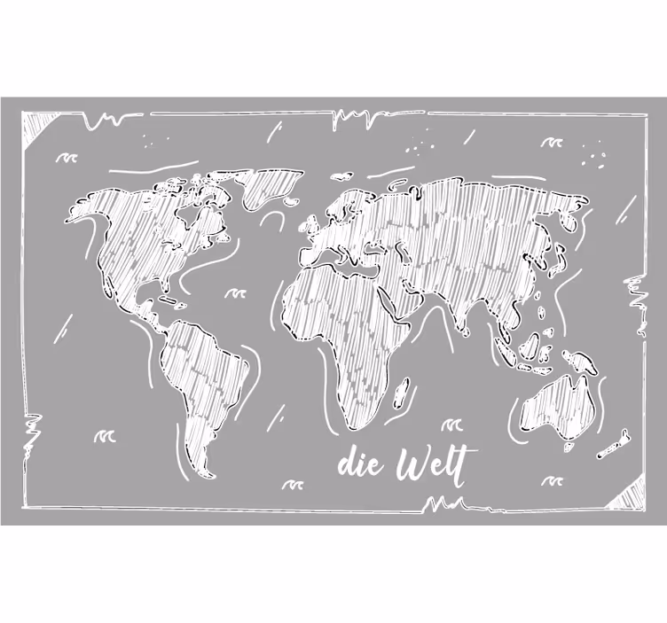 Rollo fenster grau im hellgrauen handgezeichneten stil - TenStickers