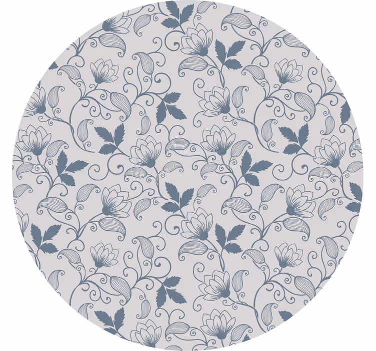 Rollo fenster grau mit floralen blauen hamptons-muster - TenStickers