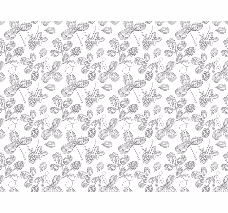 Rollo fenster grau mit floralem stickerei-muster - TenStickers