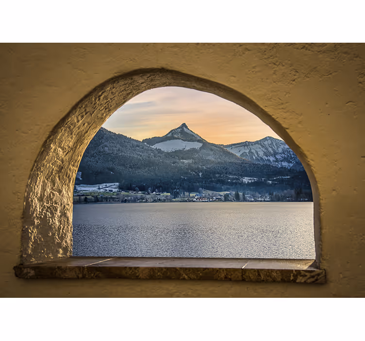Rollo fenster schlafzimmer mit blick auf den see - TenStickers