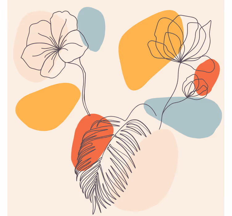 Rollo wohnzimmer botanische wandkunst - TenStickers