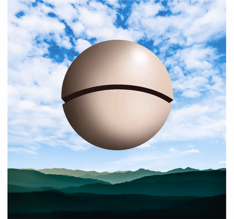 Rollo wohnzimmer magritte kugel - TenStickers