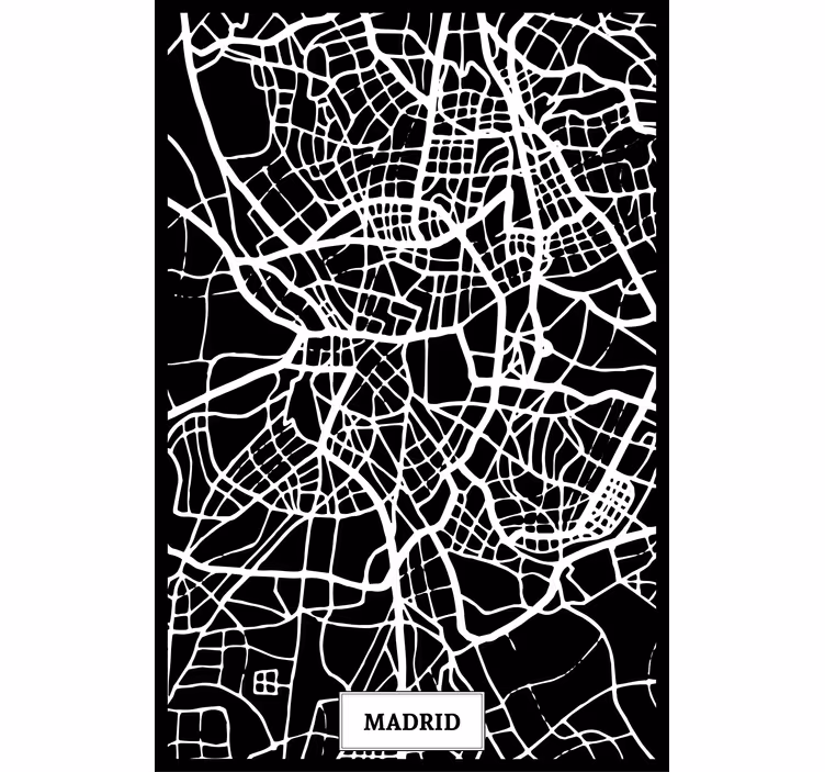 Rollo wohnzimmer mit topografischer karte madrid - TenStickers