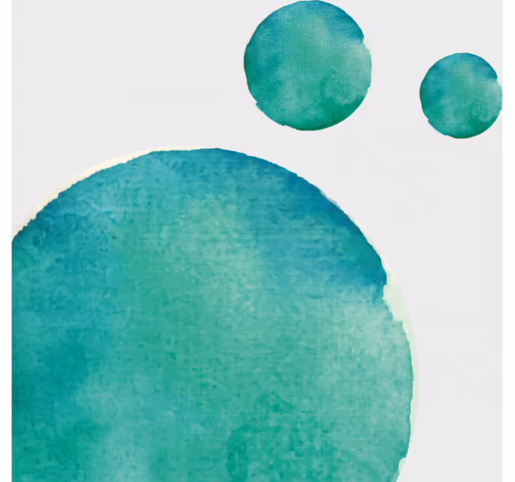 Rollo wohnzimmer in aquamarin abstrakter aquarelloptik - TenStickers